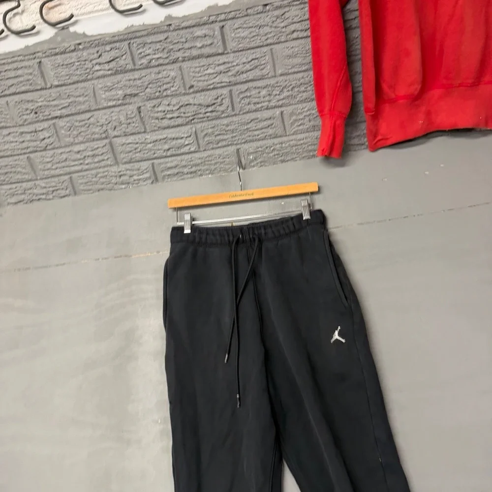 Jordan Essentials Fleece Jogger Sweatpants Black Jumpman Logo Mens Small 5667‎